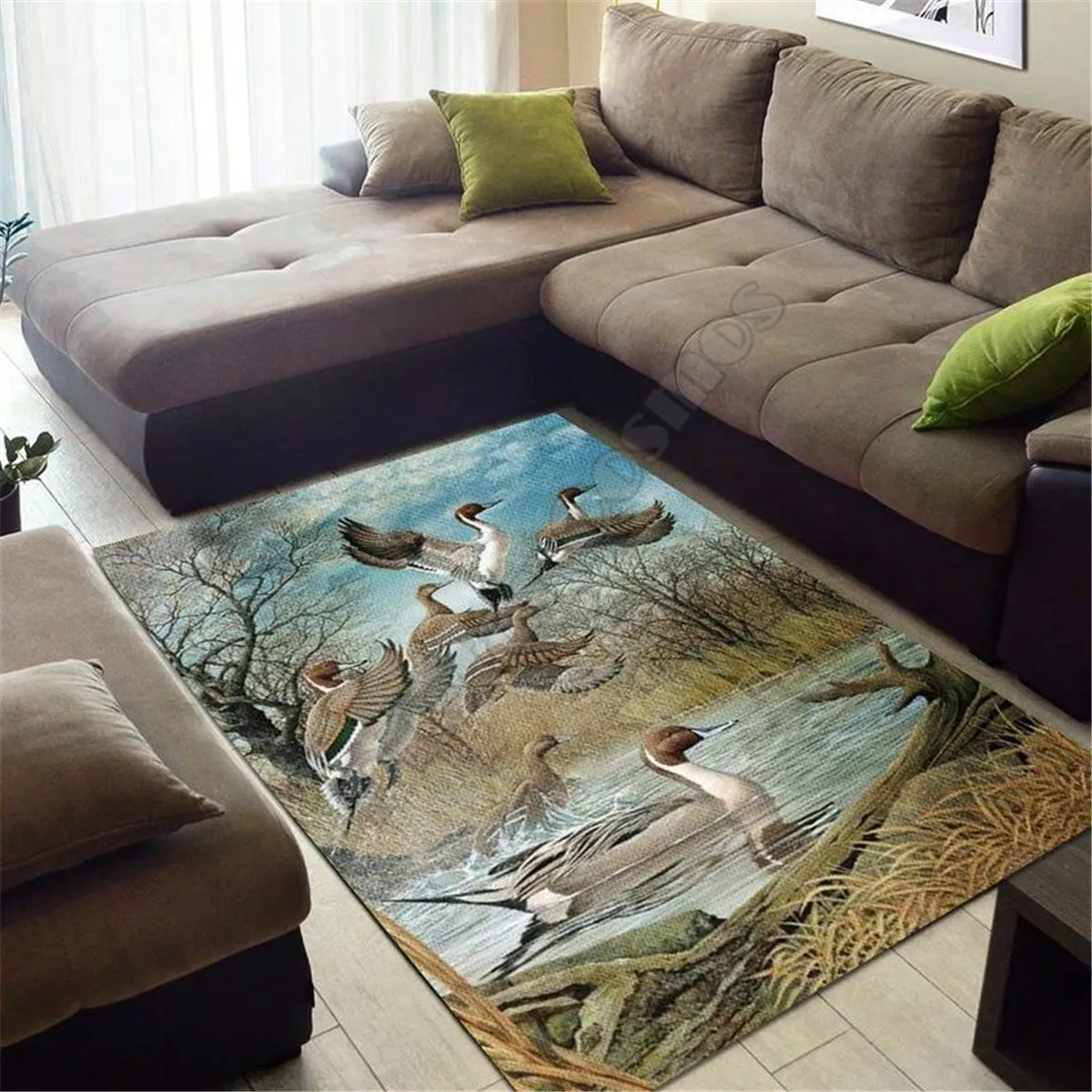 Duck hunting Area Rug 3D All Over Printed Carpet Mat for Living Room Doormat Flannel Print Bedroom Non-slip Floor Rug 01