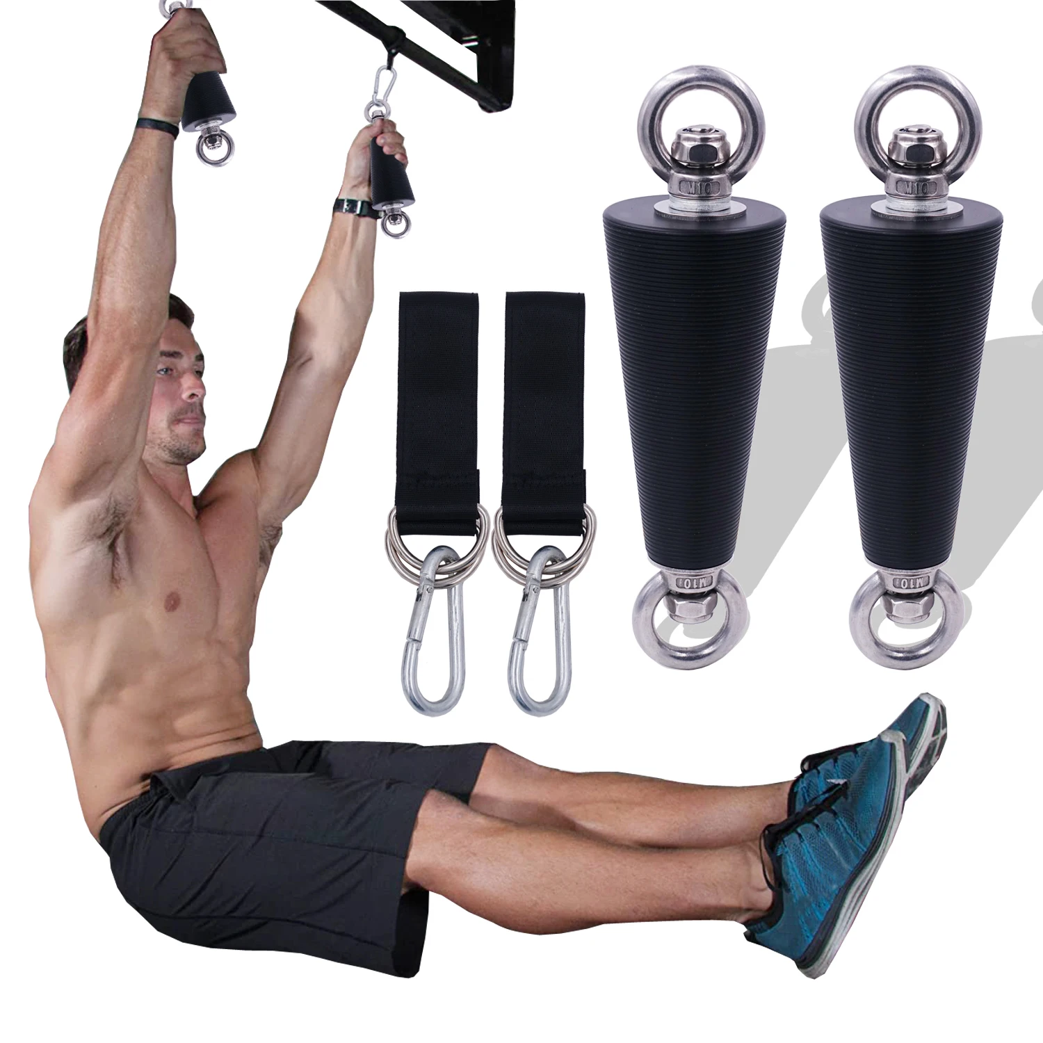 Gym Exercise Grip Handles Pull ups Training for Biceps Strengthen Cable Machine Attachment Cone Multipurpose Heavy Duty Grips