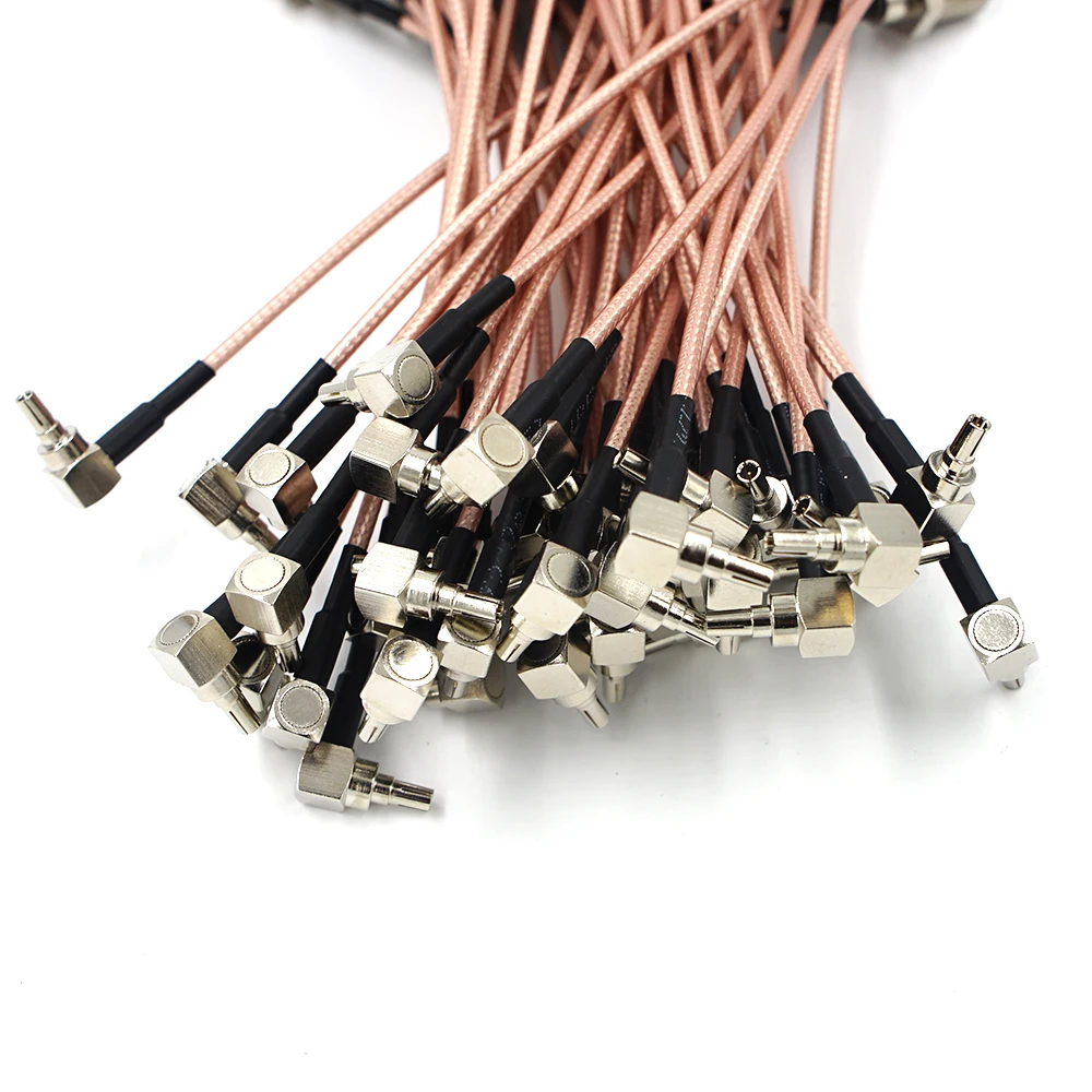 50pcs/lot CRC9 Male to F Type Female RG316 Pigtail Cable for Modem 15CM