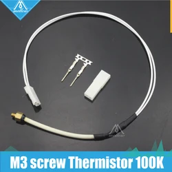 Hot!1pcs 3D Printer Accessories M3 Screw Fixing 104GT-2 JST Plug Thermistor 100K Modular for 3d Printer Extruder/ V5 V6 Hotend