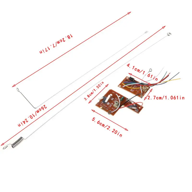 4CH RC Remote Control 27MHz Circuit PCB Transmitter and Receiver Board with Antenna Radio System for Car Truck Toy