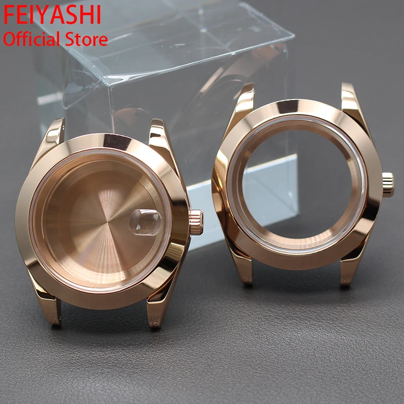 

Rose Gold 36mm 40mm Watch Case Sapphire Glass For Seiko NH35 NH36 NH38 NH34 Miyota 8215 Automatic Movement 28.5mm Dial Air‑King