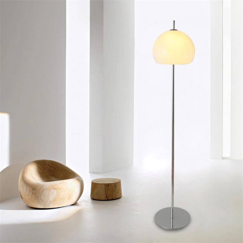 Contemporary Floor Lamp Nordic Decoration Home Retro Danish Floor Lamps for Living Room Glass Lampshade Mushroom Table Light E27