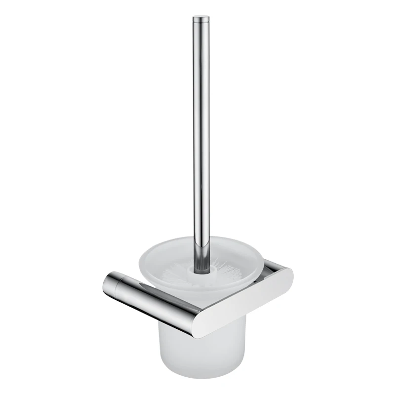 

Toilet Brush Holders Stainless Steel Space-saving Wall-Mounted Single Brush Glass Holders Bathroom Hardware Accessories