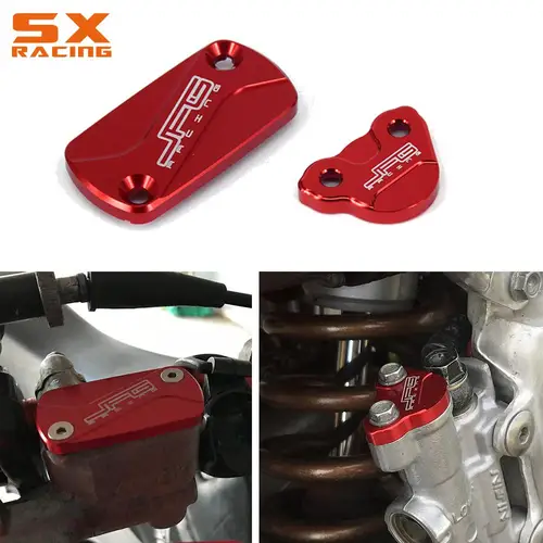 Para HONDA CR 125R 250R CRF 150R 250R 250X 450R 450X 250RX 250F 02-22 motocicleta CNC cubierta de tapa de depósito de líquido de frenos delantero trasero