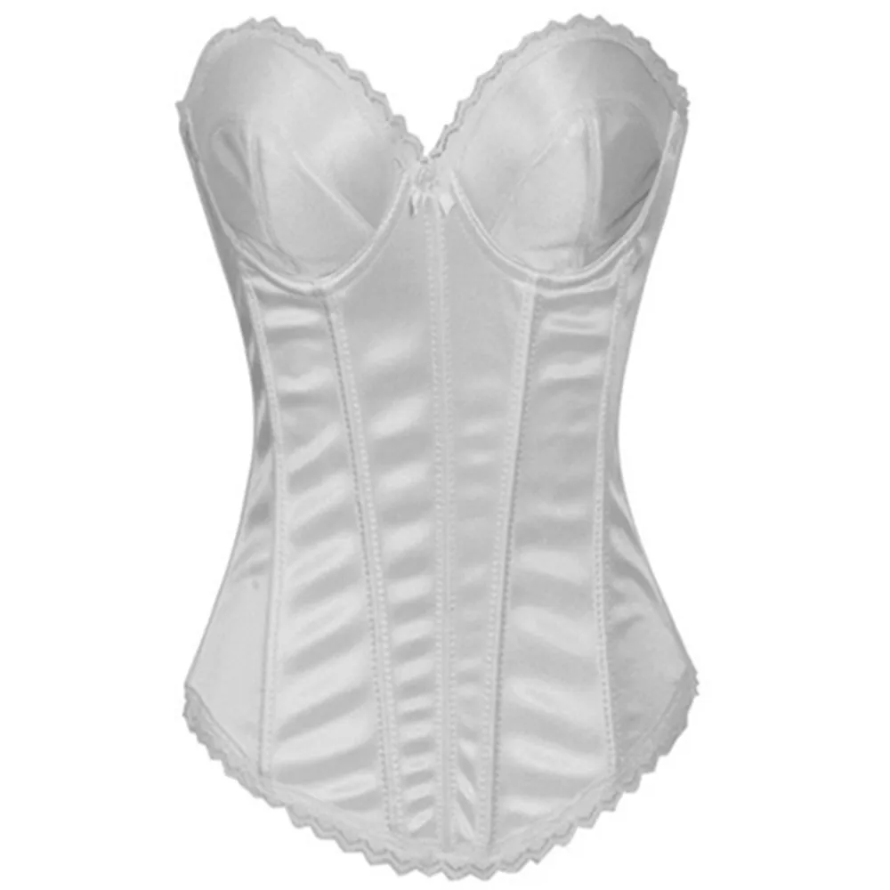 Wedding Bustier Corset Bridal Overbust Corset With Straps Gothic Tank Tops for Women Exotic Corset Bustiers Sexy Korsett White