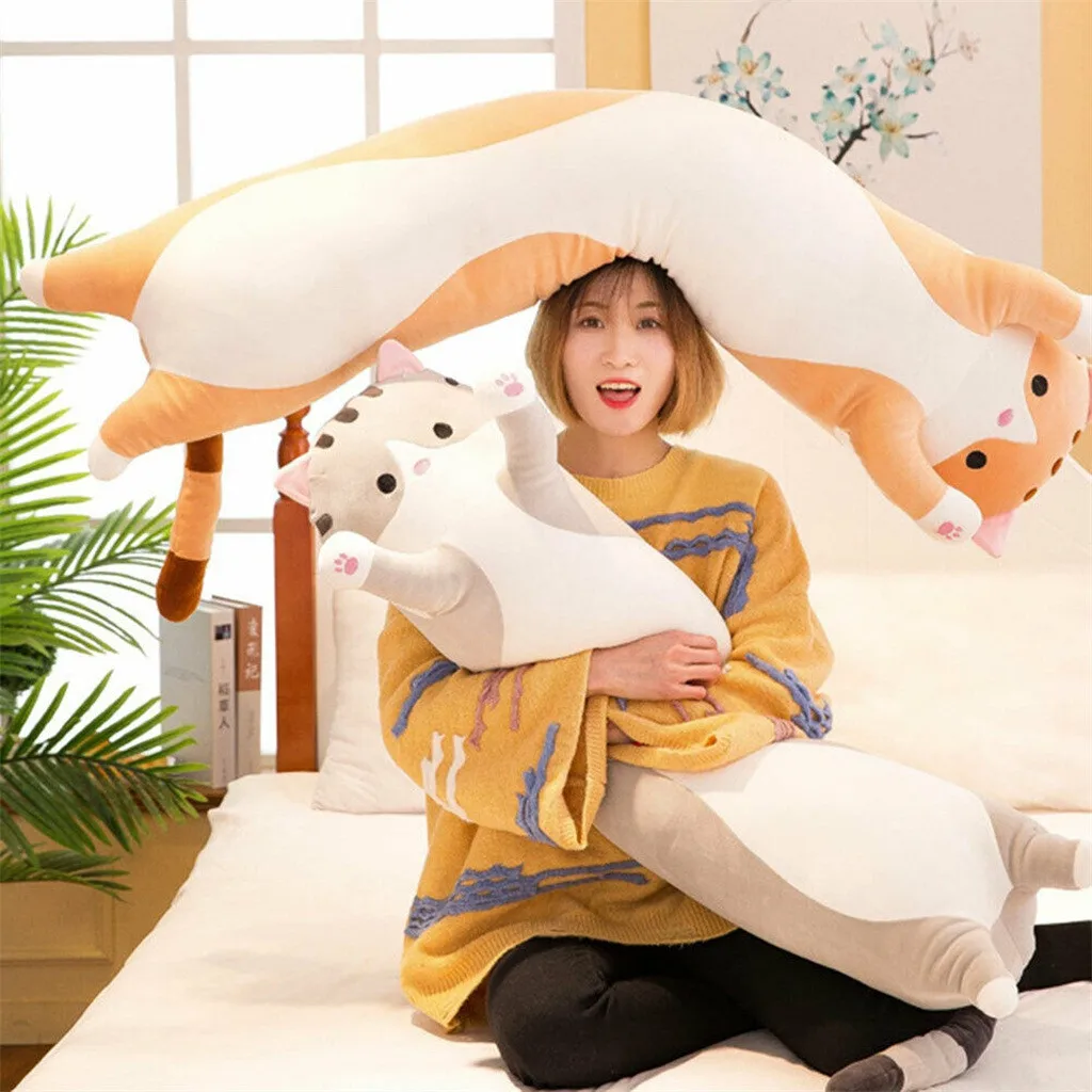 Soft/Cute /Plush /Long cat/pillow/Cotton doll toy lunch Sleeping Pillow Christmas gifts birthday gifts girls gifts for girls 3
