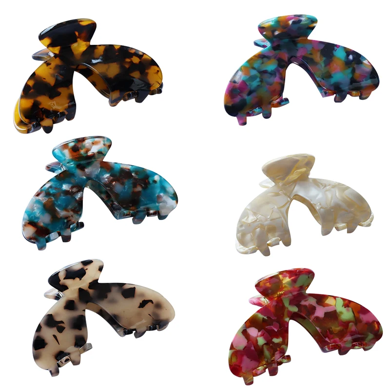 Geometric Acetate Hair Claws  Bow Hair Crabs Clip Leopard Grain Hair Clamps For Women Hair Accessories