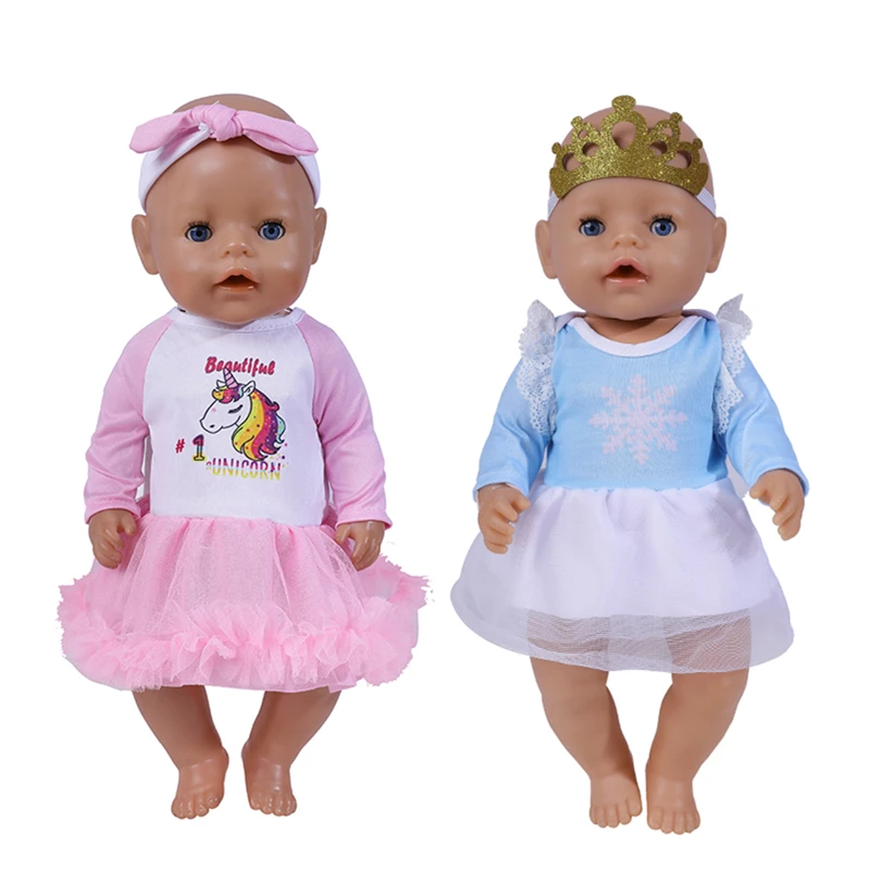 Vestiti per bambole da 18 pollici accessori per bambole rinate per bambini vestito da ragazze di neve Costume da principessa per regalo di compleanno vestiti per bambole americane per ragazze