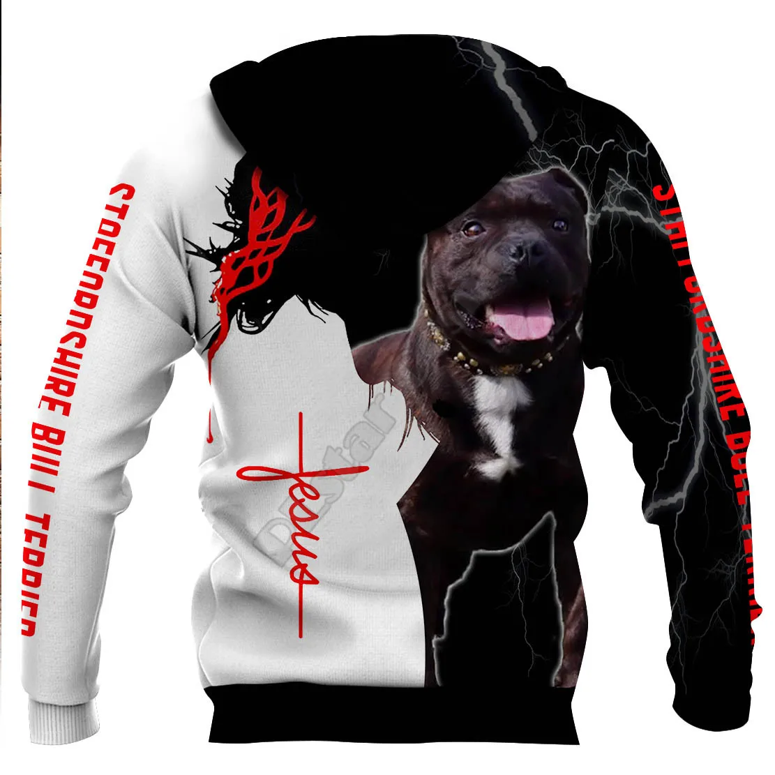 Staffordshire Bull Terrier 3D Printed Hoodies Pullover Men For Women Funny Animal Sweatshirts Fashion Cosplay Apparel Sweater 02