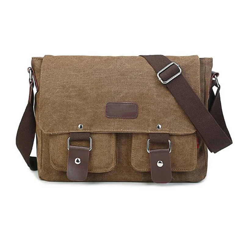 Imagem -02 - Bolsa Crossbody de Lona Vintage Masculina Bolsa Mensageiro Casual Bolsas de Ombro de Viagem de Alta Qualidade