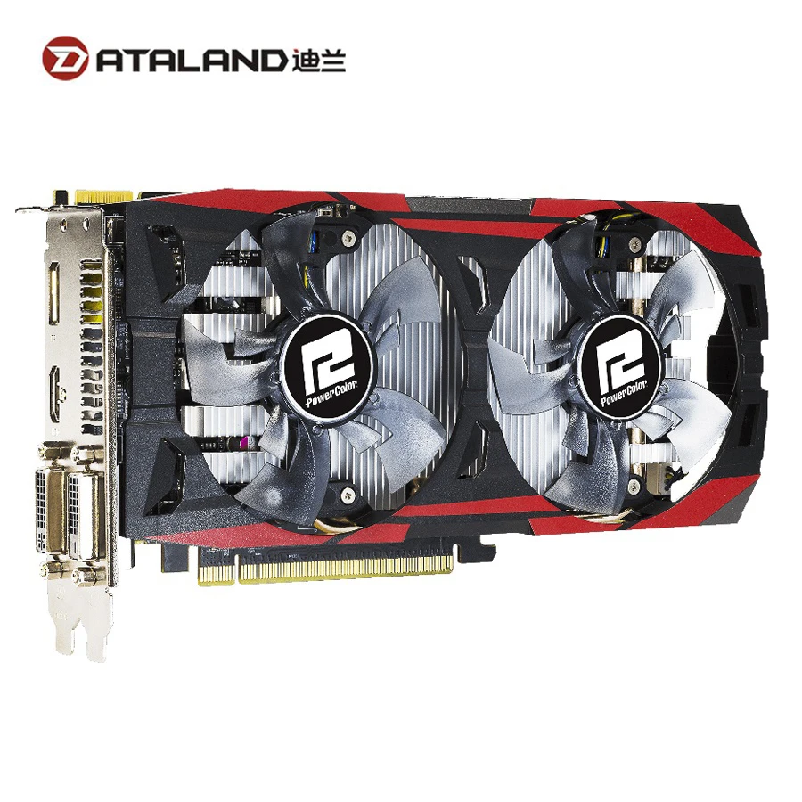 Видеокарта DATALAND R9 370 2 Гб GPU для AMD Radeon R9370 2G видеокарта компьютерная игровая карта 1024SP GDDR5 видео бу б/у