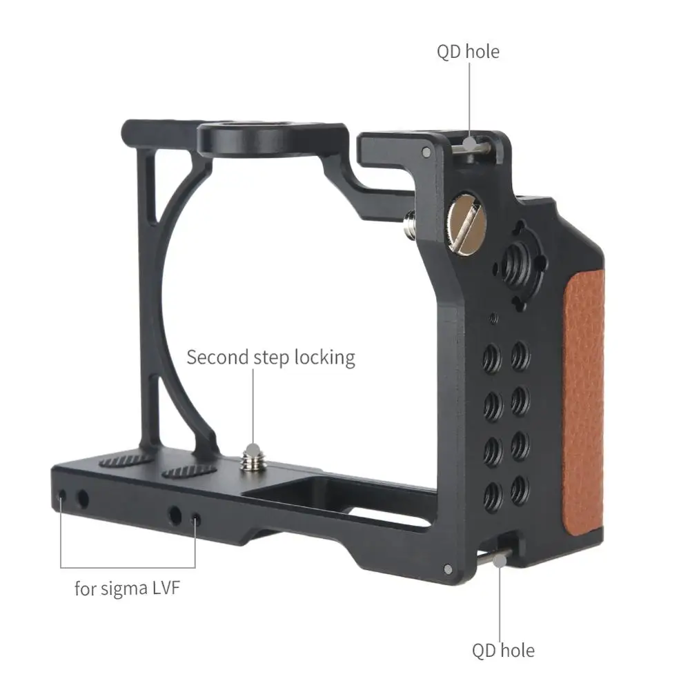 Niceyrig Sigma FP Dedicate Camera Cage Stabilization With Wooden Grip Screwdriver Brown 346