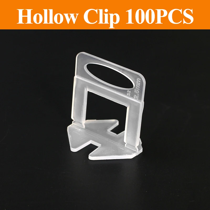 100Pcs Tile Leveling System Clips 1.5mm DIY Tiles Leveler Spacers Tile Leveling System for Professional Ceramic Tile