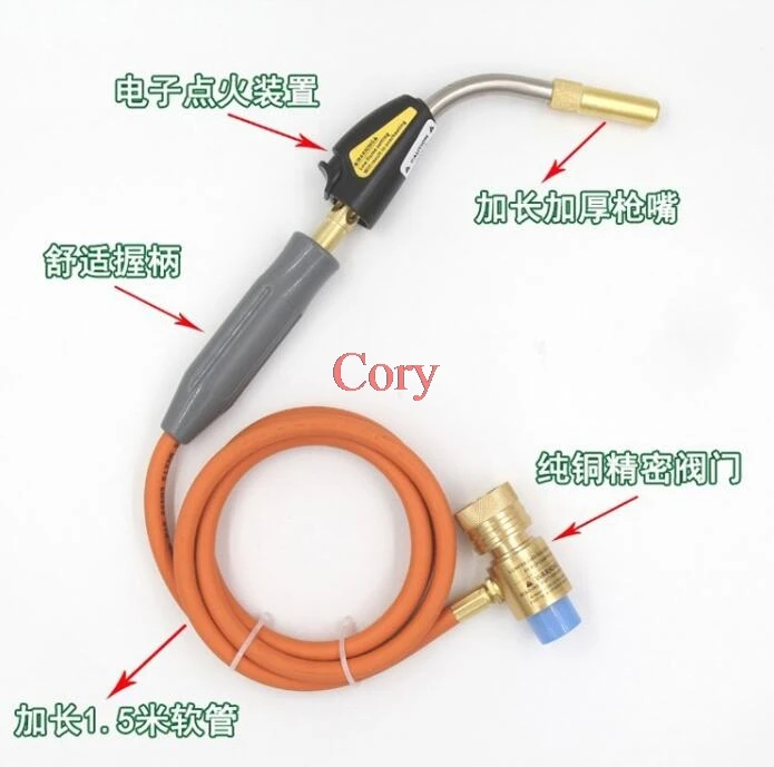 1Pc 1.5m Hose Torch Operates On Propane,Propylene,MAPP,And LPG Gases Braze Welding Torch Self Ignition connection Torch Hand