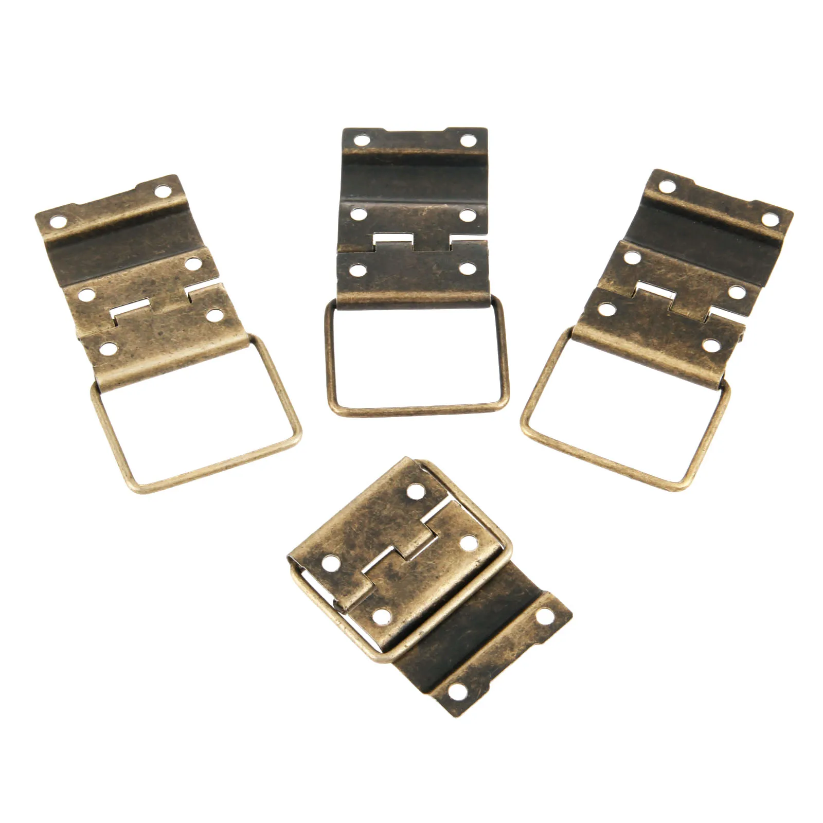 4Pcs 29x45mm Antique Cabinet Hinges Furniture Accessories Door Hinges Drawer Jewellery Box Hinges For Furniture Hardware