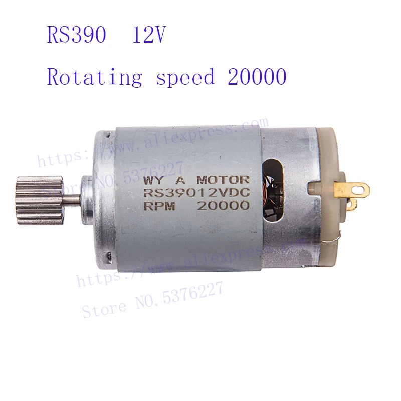 Moteur RS390 12V 20000 RPM – Pièce Auto Enfant Voiture Électrique – Faible Bruit, Résistant – 12V/6V Options