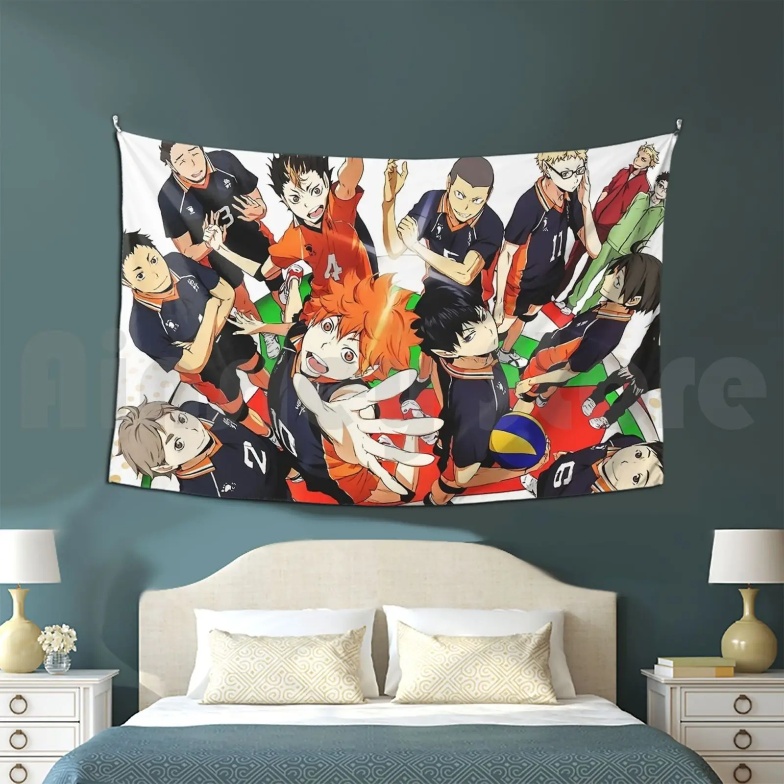 Haikyuu Captains Customized Tapestry Ushijima Oikawa Daichi Handsome Terushima Kuroo Kenma Kids Anime