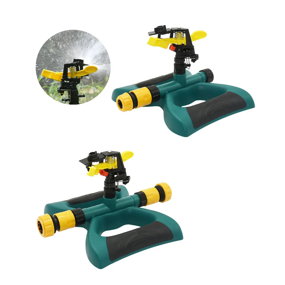 

Garden Irrigation Adjustable Rocker Sprinkler With Nozzle Support 360 Degrees Automatic Rotary Farm Sprinklers Extensible 1Set