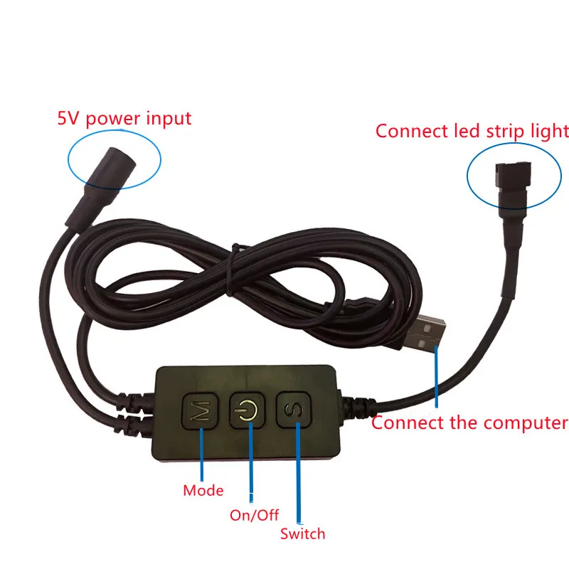 DIY Led Controller SP616E Bluetooth Music AmbiBox Magic Color USB Computer Backlight PC Screen Box for DC5V WS2812B Pixel Light