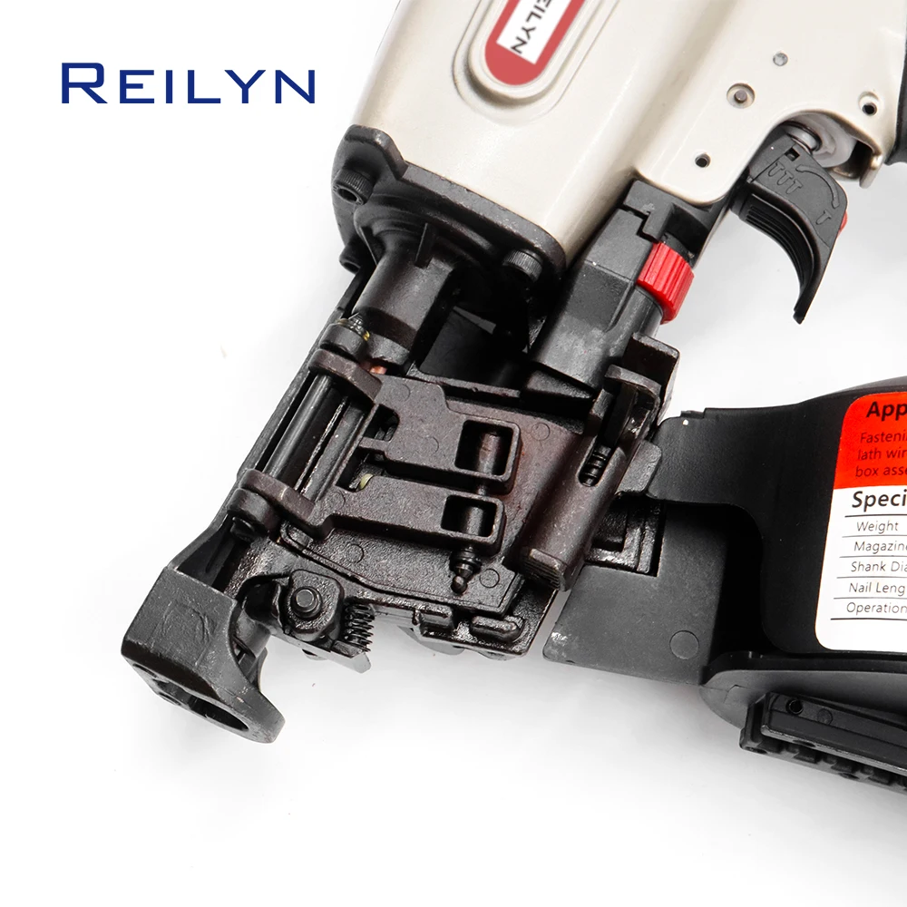 Reilyn CRN45 Pneumatic Nail Gun Roofing Coil Nailer CRN45A for Roof Framing Sheathing Decorate Board Production