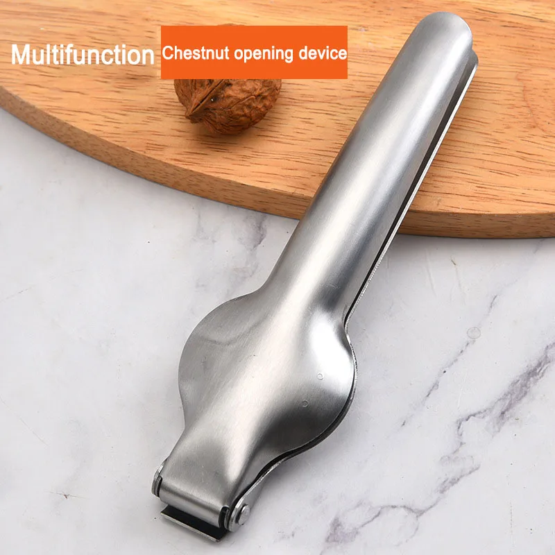 Portable Stainless Steel Chestnut Sheller Cutter Kitchen Nut Clip Walnut Pliers Nutcracker Opener Gadgets Tools Accessories