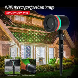 Red&Green Laser Projector Light Moving Full Sky Star Christmas Xmas Party LED Stage Light Outdoor Waterpoof Landscape Lawn Lamp