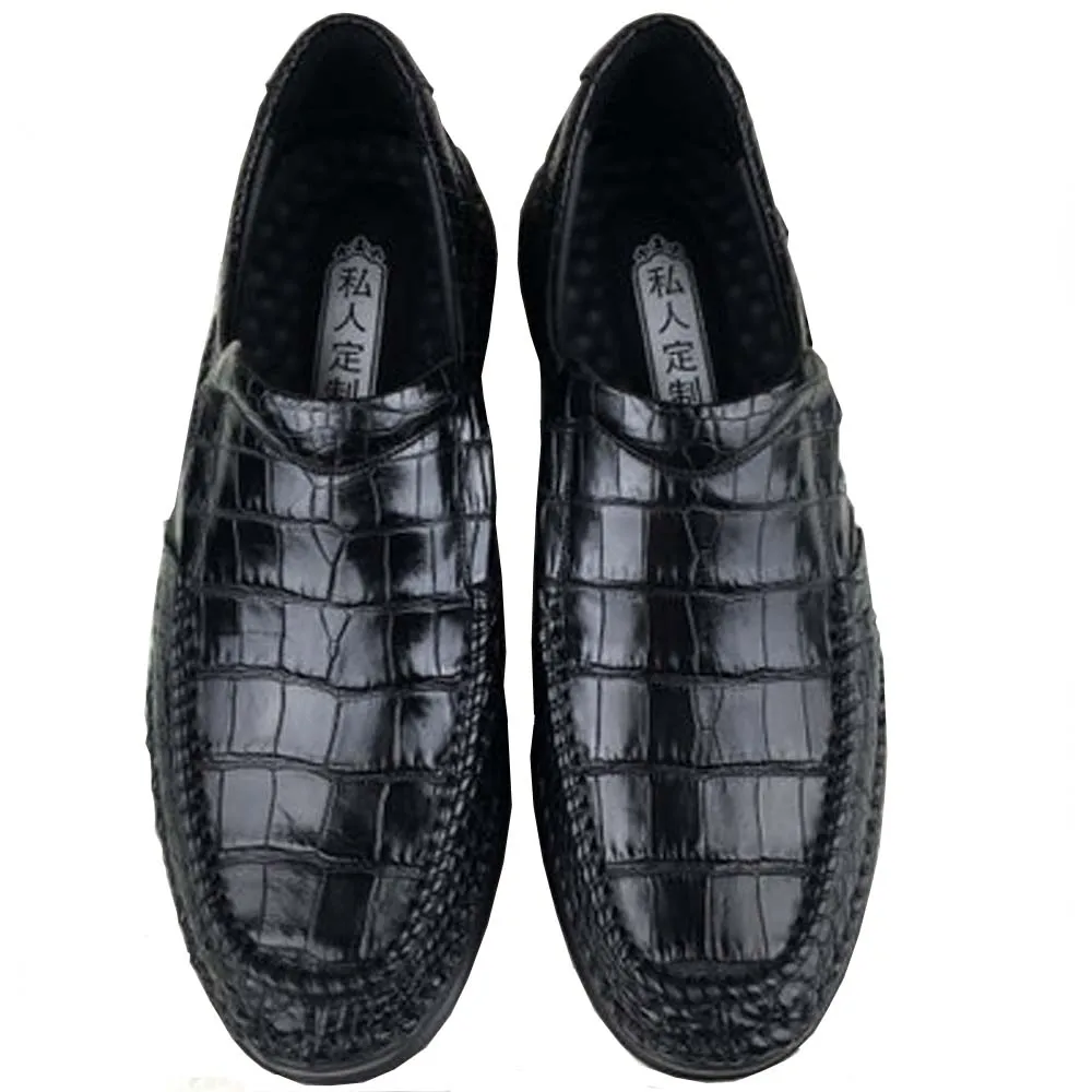 

ousidun new crocodile Men shoes male Leisure shoes business Leather shoes Low cut Men shoes