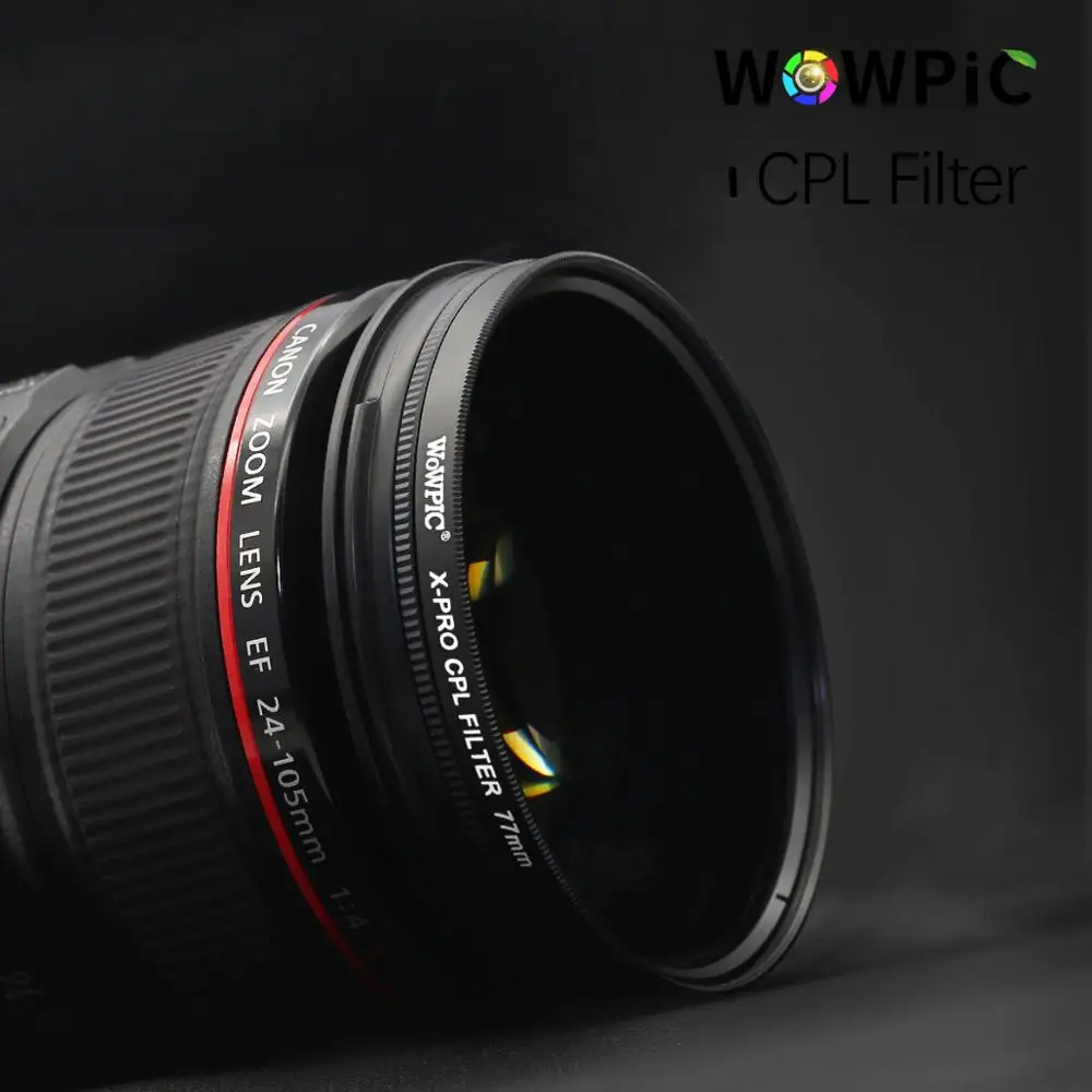 WOWPIC 55 مللي متر X-PRO CPL تصفية PL-CIR الاستقطاب متعددة طلاء تصفية ل DLSR 55 مللي متر عدسة ل نيكون كانون بنتاكس سوني DSLR كاميرا