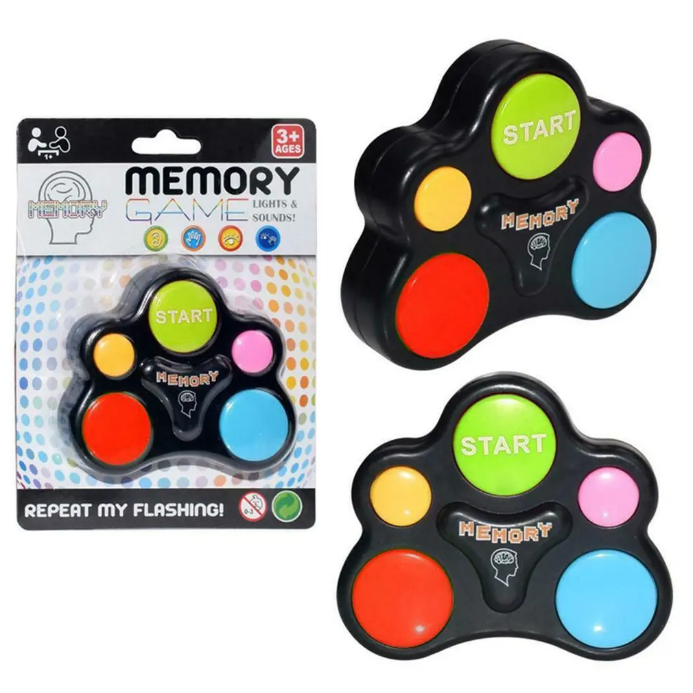 Children Puzzle Memory Game Console LED Light Sound Interactive Toy Training Hand Brain Coordination