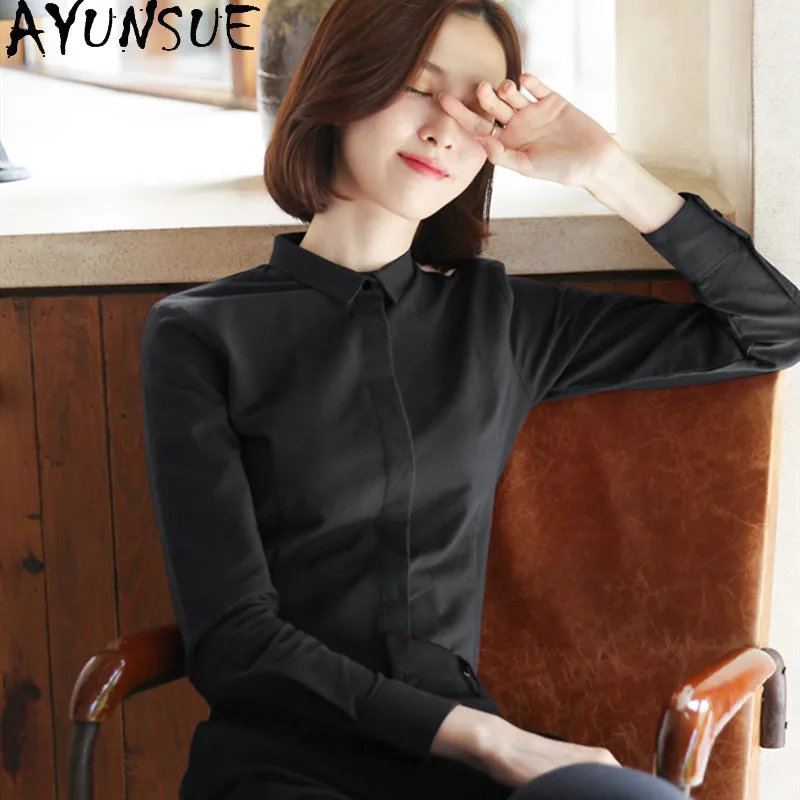 AYUNSUE camicia moda donna coreana Top donna autunno inverno camicie 2021 camicia donna ufficio camicetta sottile per donna Chemisier Femme