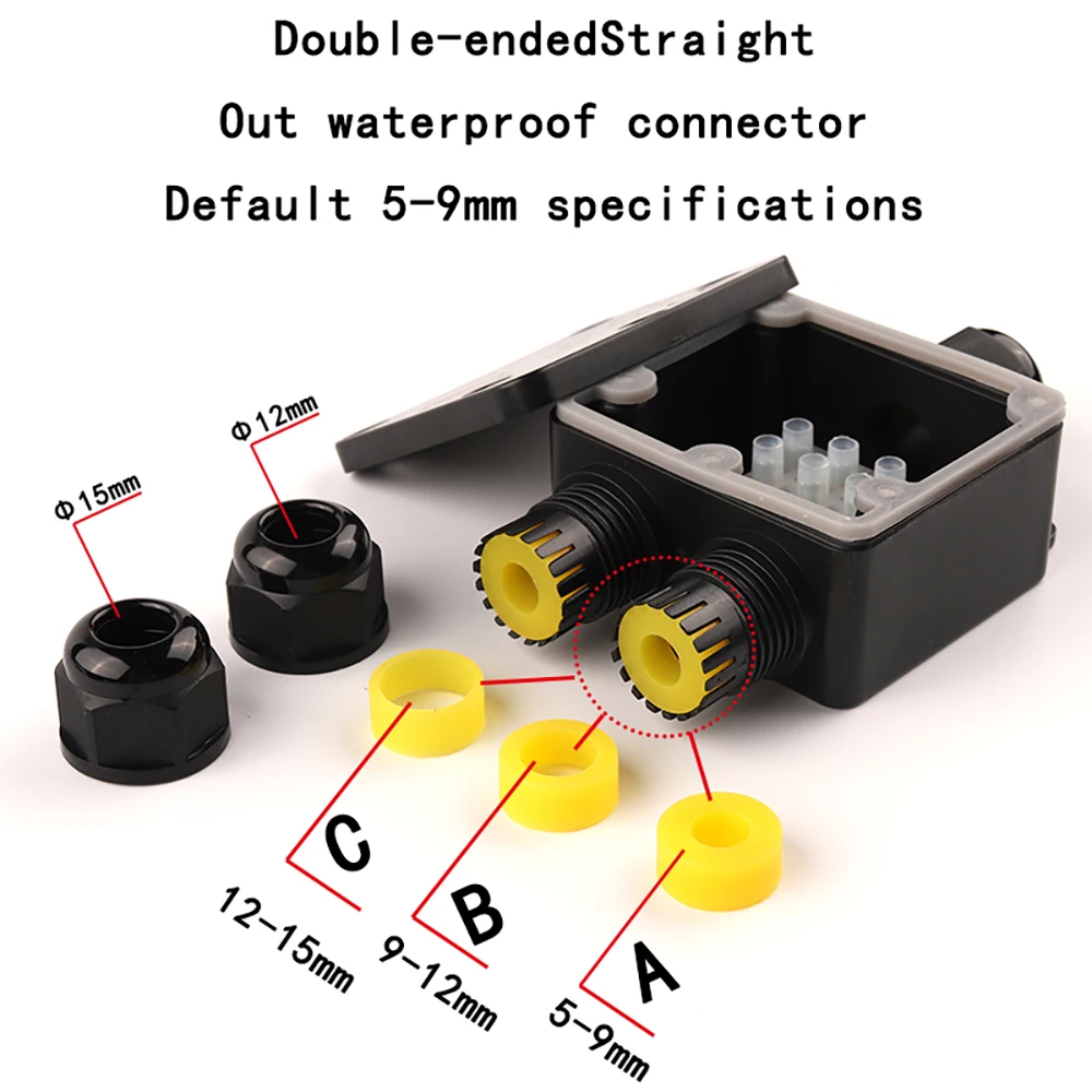 2/3 Way Electrical Outdoor Waterproof Cable wire connector IP68 41A/450V Junction Box With terminal for Light Wiring Accessories