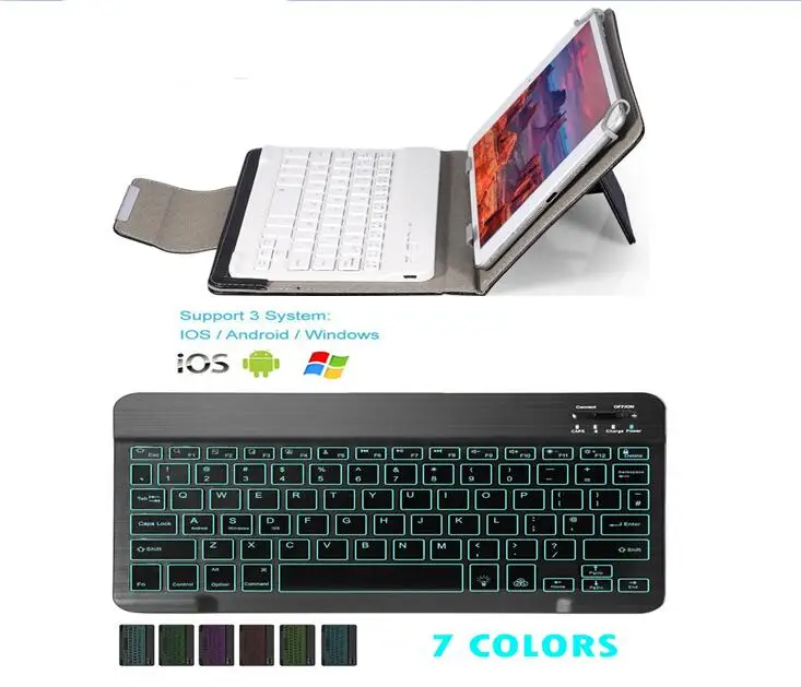 Funda de teclado Bluetooth retroiluminada para tableta Teclast M30, T30, P10S, P10HD, A10H, A10S, T20, 4G, M20, P10, X10, T10, Tbook 10, 10,1"