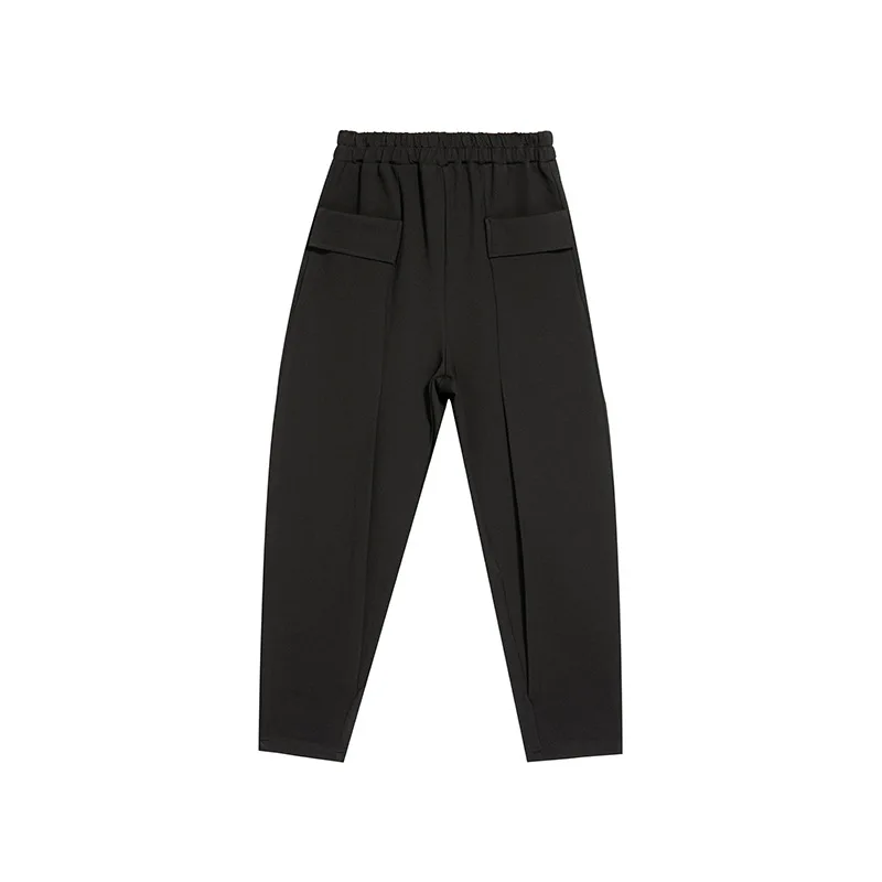 Ladies Harlan Pants Small Foot Pants Spring And Autumn New Classic Dark Personality Pocket Street Leisure Large Size Cone Pants