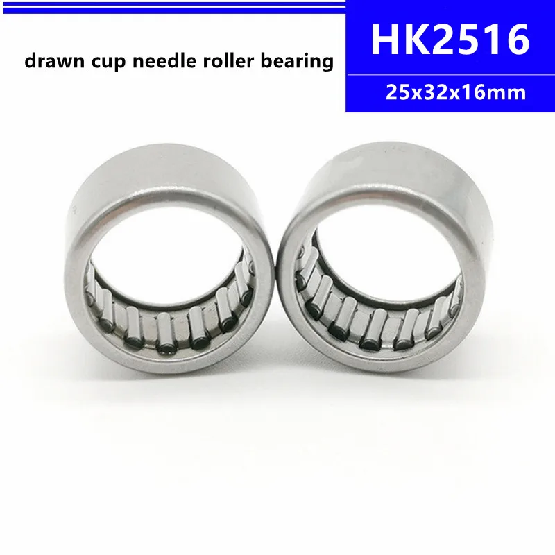 20pcs/50pcs high quality HK2516 25x32x16mm Drawn Cup Caged Needle Roller Bearing 25*32*16mm HK253216