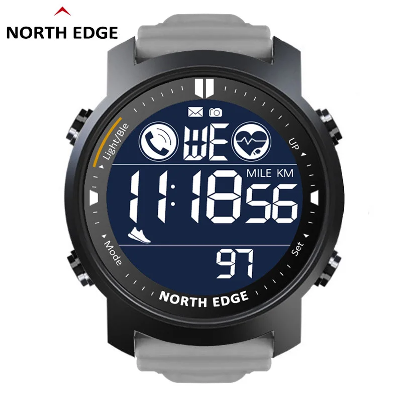 

NORTH EDGE Smart Watch Men Heart Rate Monitor Waterproof 50m Swimming Running Sport Pedometer Stopwatch Montre Homme Android IOS