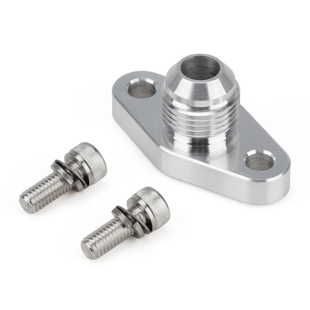 Universal AN8 Turbo Oil Return Drain Flange Adapter Kit 38mm Aluminum Alloy For K03 KKK Garrett GT15 GT17 IHI RHF4 TD04 YC101625