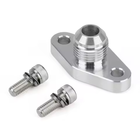 Universal AN8 Turbo Oil Return Drain Flange Adapter Kit 38mm Aluminum Alloy For K03 KKK Garrett GT15 GT17 IHI RHF4 TD04 YC101625