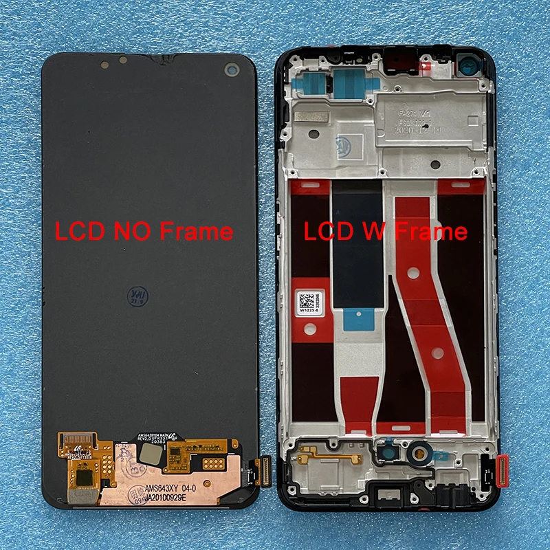 6.43\'\'Original AMOLED For Oppo Reno5 Lite Reno 5 Lite LCD Display Screen Touch Panel Digitizer Frame For Reno5 Z 5Z Reno5 F 5F