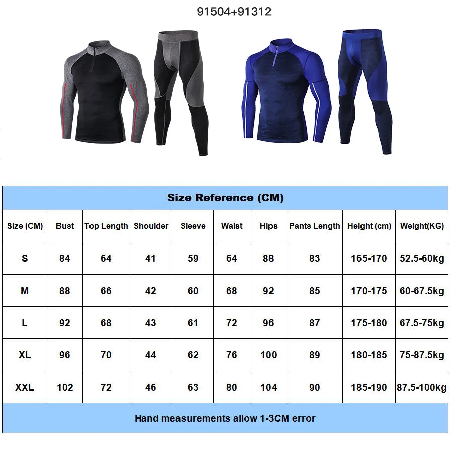 Fanceey High Collar Winter Thermal Underwear Men Long Johns Men Rashgard Shirt Leggings Warm Sport Compression Underwear Thermo