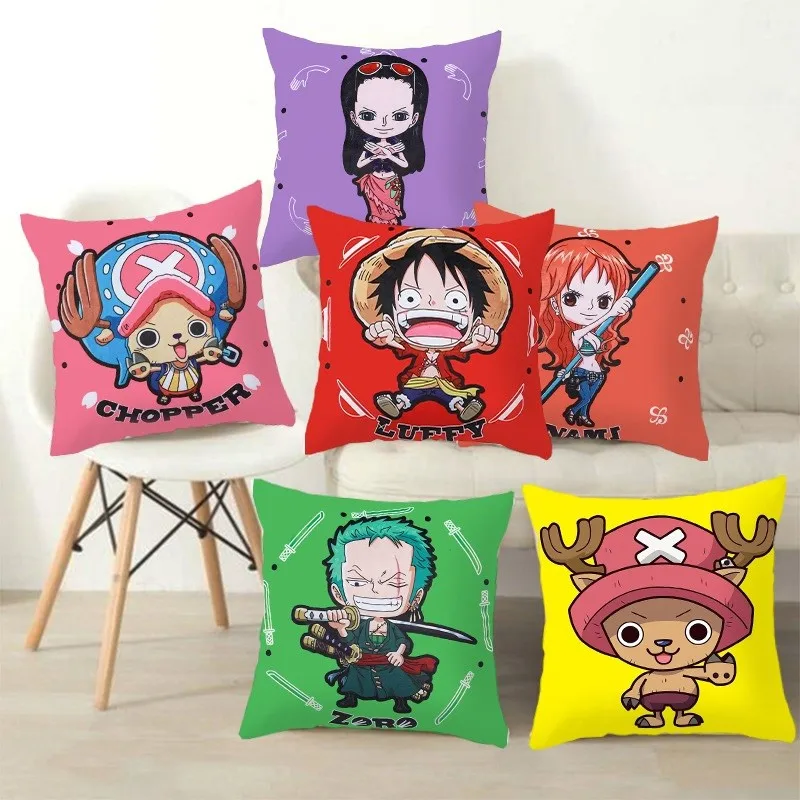 45X45 One Piece Dakimakura Monkey D. Luffy Print Anime Boy Pillowcase,Boyfirend Hug Body Pillow Otaku Pillow Waifu Boho Décor 18