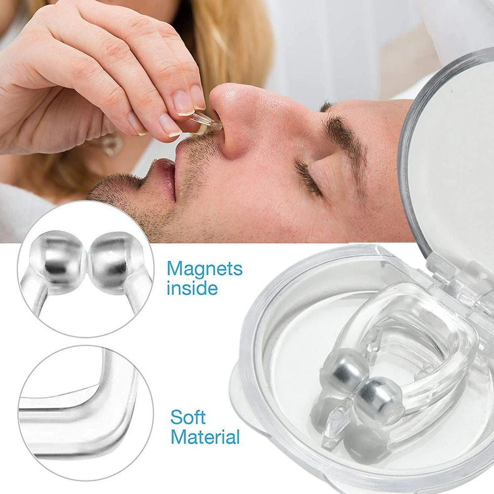 Anti Snore Nose Clip Magnetic Anti-snore Nasal Dilator Device Better Breathe Reduce Snoring Sleep Tight Antisnoring Solution Aid