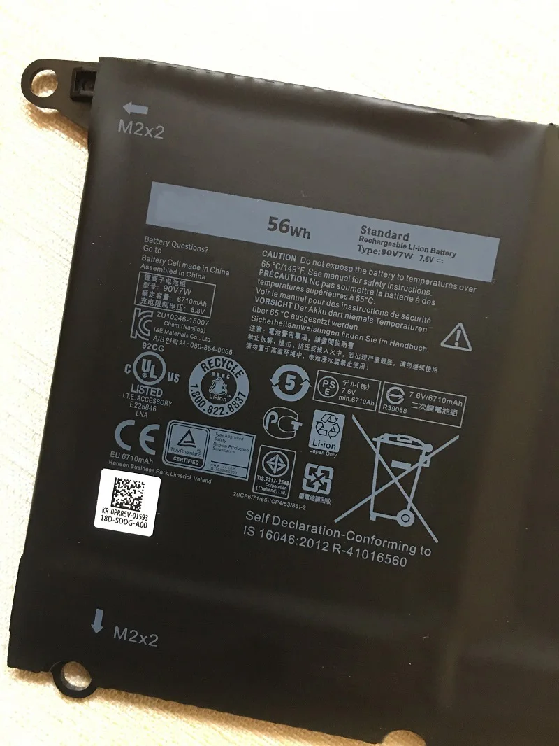 Imagem -05 - Supstone Novo Jhxpy Jd25g 13 90v7w Bateria do Portátil para Dell Xps 9343xps13 9350din02 0n7t6 5k9cp 0drrp Rwt1r P54g001