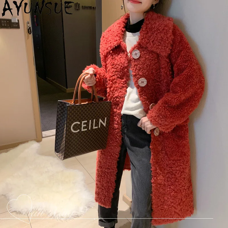 

Women's Real Fur Coat 100% Wool Female Jacket Autumn Winter Clothes Women Korean Coats and Jackets 2020 Mulheres Casacos Pph1619