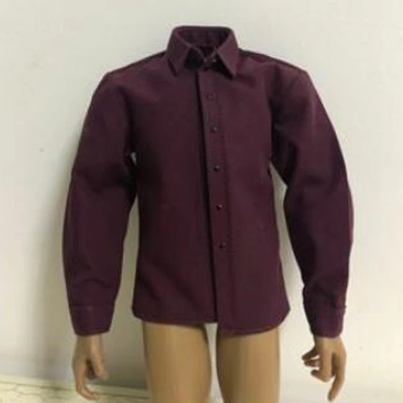 Escala 1/6 roupas masculinas de soldado, camisa preta, modelo de roupas casuais para boneco de 12 polegadas, coleção de bonecos diy