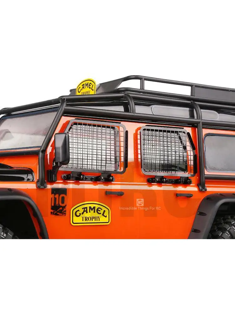 4 Stuks Metalen Opvouwbare Autoruit Beschermende Netto Trx4 Window Guard Net Guardrai Voor 1/10 Rc Crawler Auto Defender trax Trx-4 - afbeelding 2