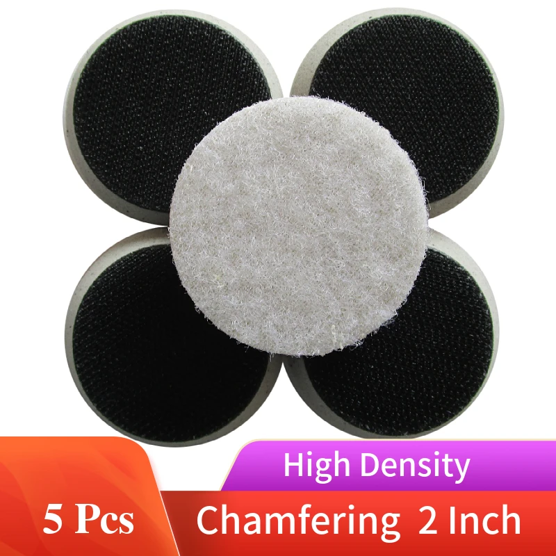 5PCS High Density Chamfering Hard Interface Pad 2 Inch 50mm Protecting Backing Pad for Hook and Loop Sanding Discs