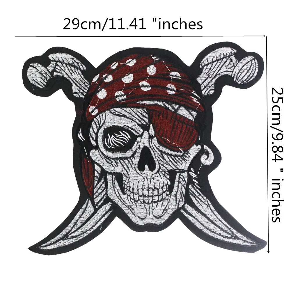 Skull Knife Badge Die Pirate patch giacca da uomo zaino Ride Jacket Iron on Embroidery Applique