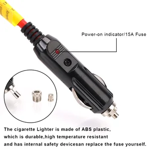 Power car adapter Extender Cable, Indicator Fuse, 12FT Cord Extension, 12V, 24V, Auto Porters, Cigar Lighter, Plot, 3.6m 11 Main Sales 4x4 Taking - №3