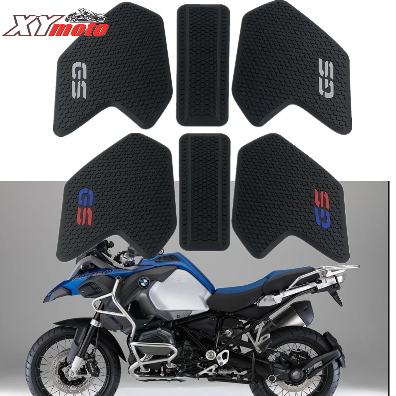 Bmw r1200gs,adventure r 1200,gs,adv 2014,2015,2016,2017用の滑り止めタンクプロテクター